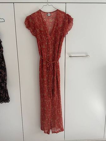 SIR Seidenkleid mit Blumenmuster Rot Gr. 0