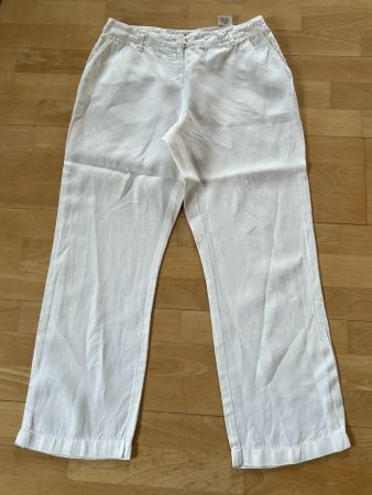 weisse Damen Leinenhose in ca. Gr. 38/40