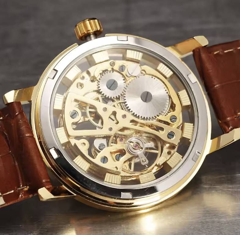 Orologi: Sewor Skeleton Mechanische Uhr Silver-Braun – Nuovo e nell'imballaggio originale da Dübendorf venduto da mnc_5djq 3