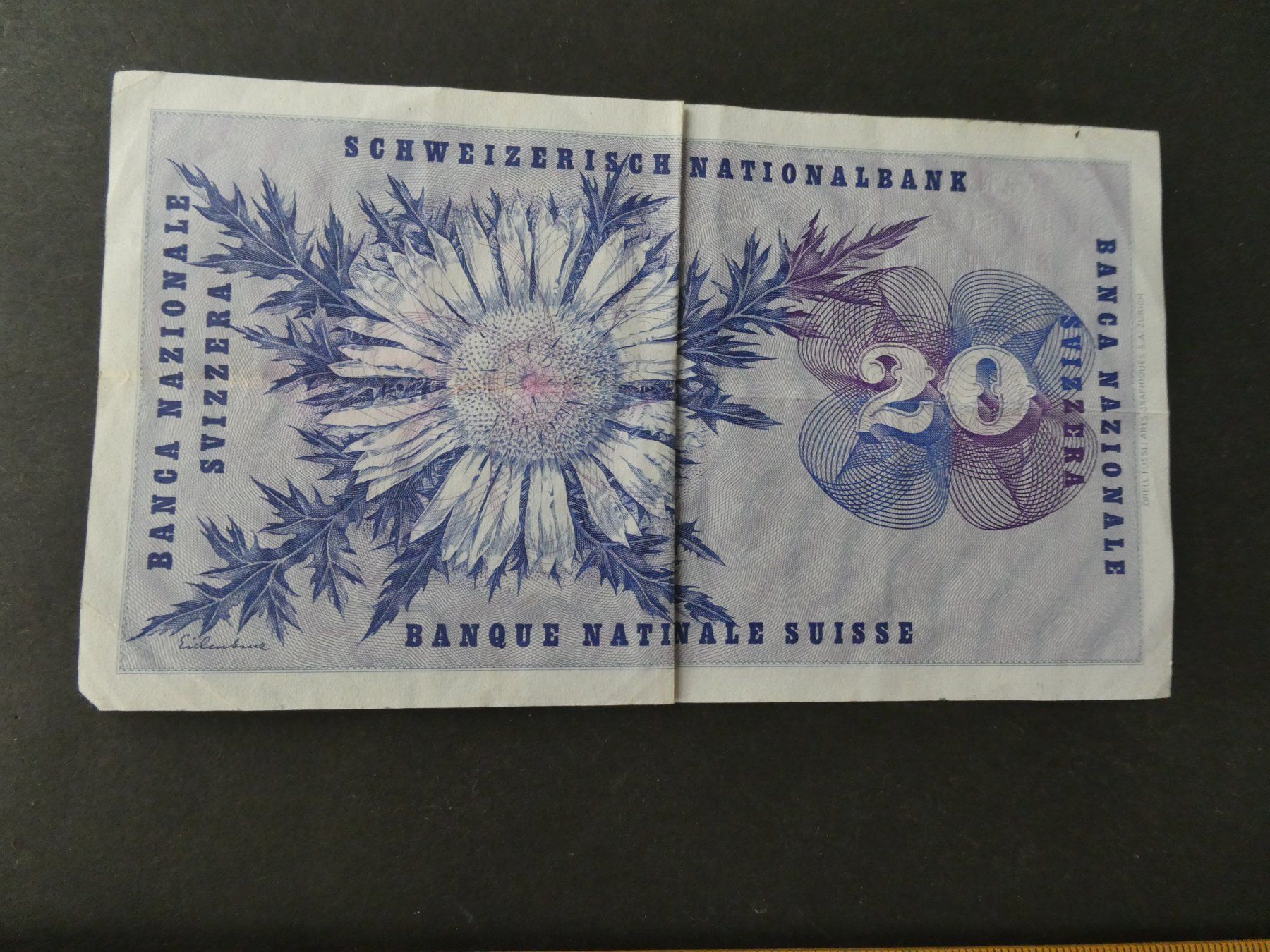 Banconote: Schweiz 1973, 20 Franken – Usato da Hinterforst venduto da Rohusri 1
