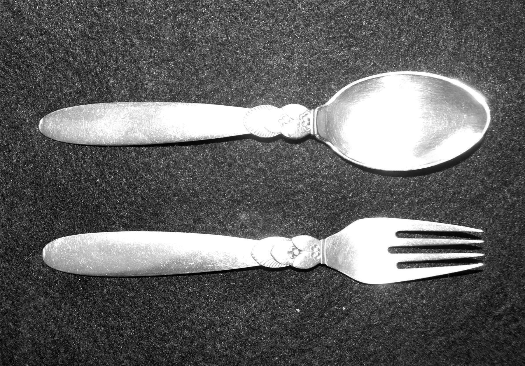 Jensen Set di posate: Kinder- oder Dessertbesteck Georg Jensen 925 Sterling Silber – Usato da Geroldswil venduto da ARTEFACTO 1