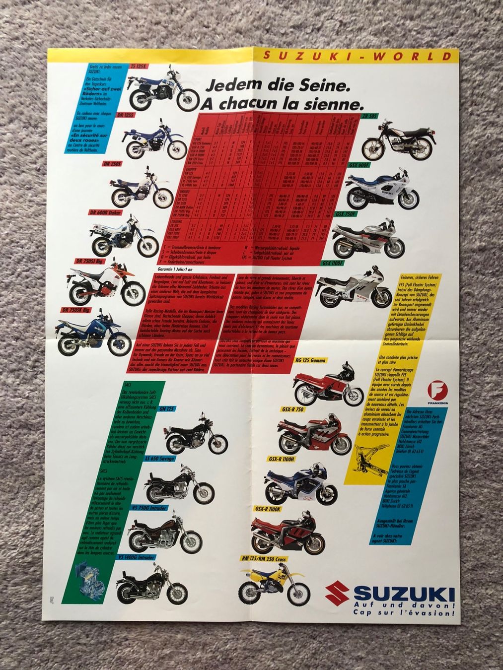 Suzuki Strada: Suzuki GSXR poster-prospectus – Usato da Morrens VD venduto da kawah2 1