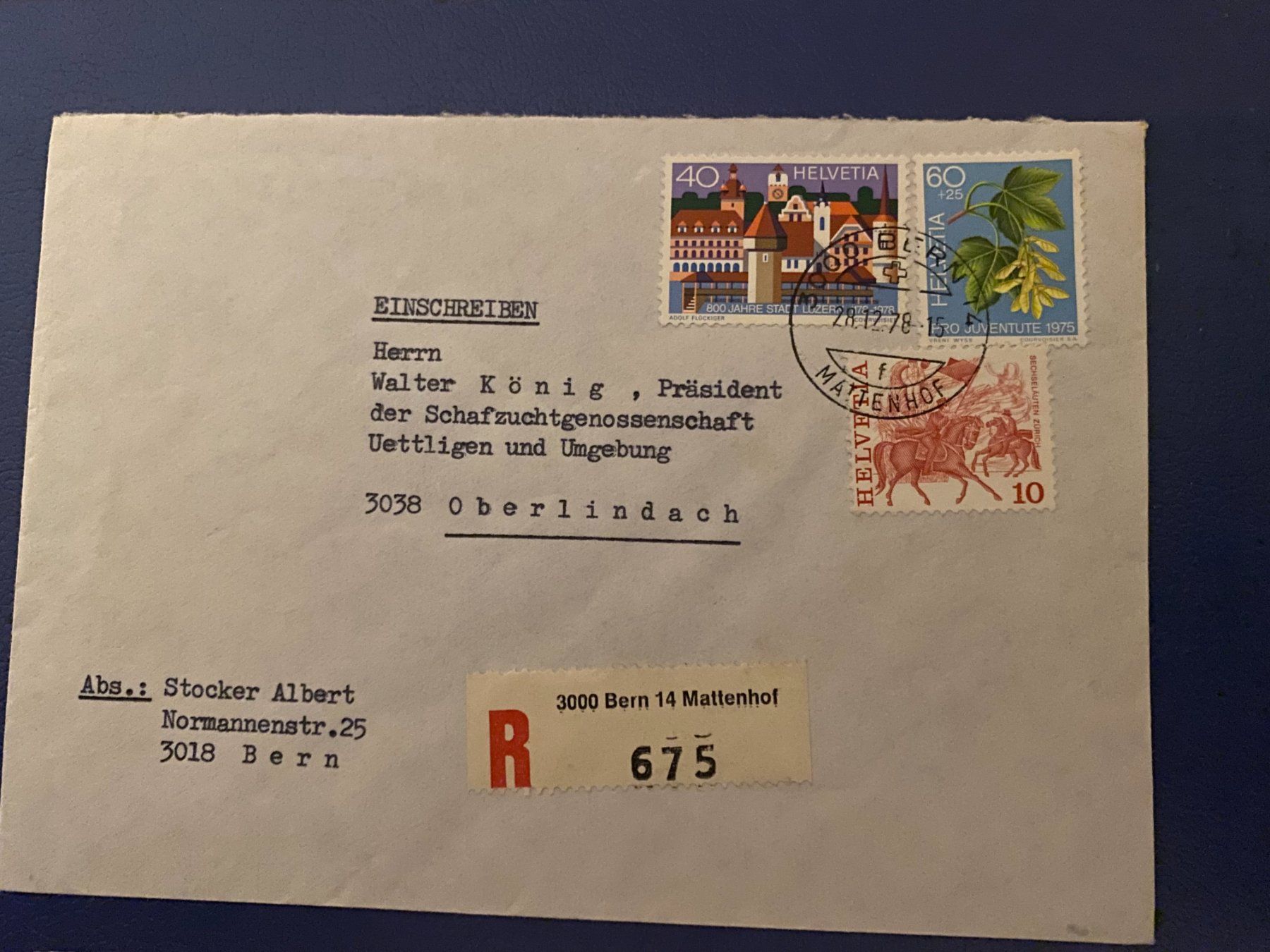 Buste & buste per spedizione: 2 Briefumschläge mit historischen Schweizer Briefmarken – Usato da matten b. interlaken venduto da jfran17 1