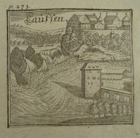 LAUFEN RHEINFALL, LAUFFEN, KUPFERSTICH, BLUNTSCHLI 1742