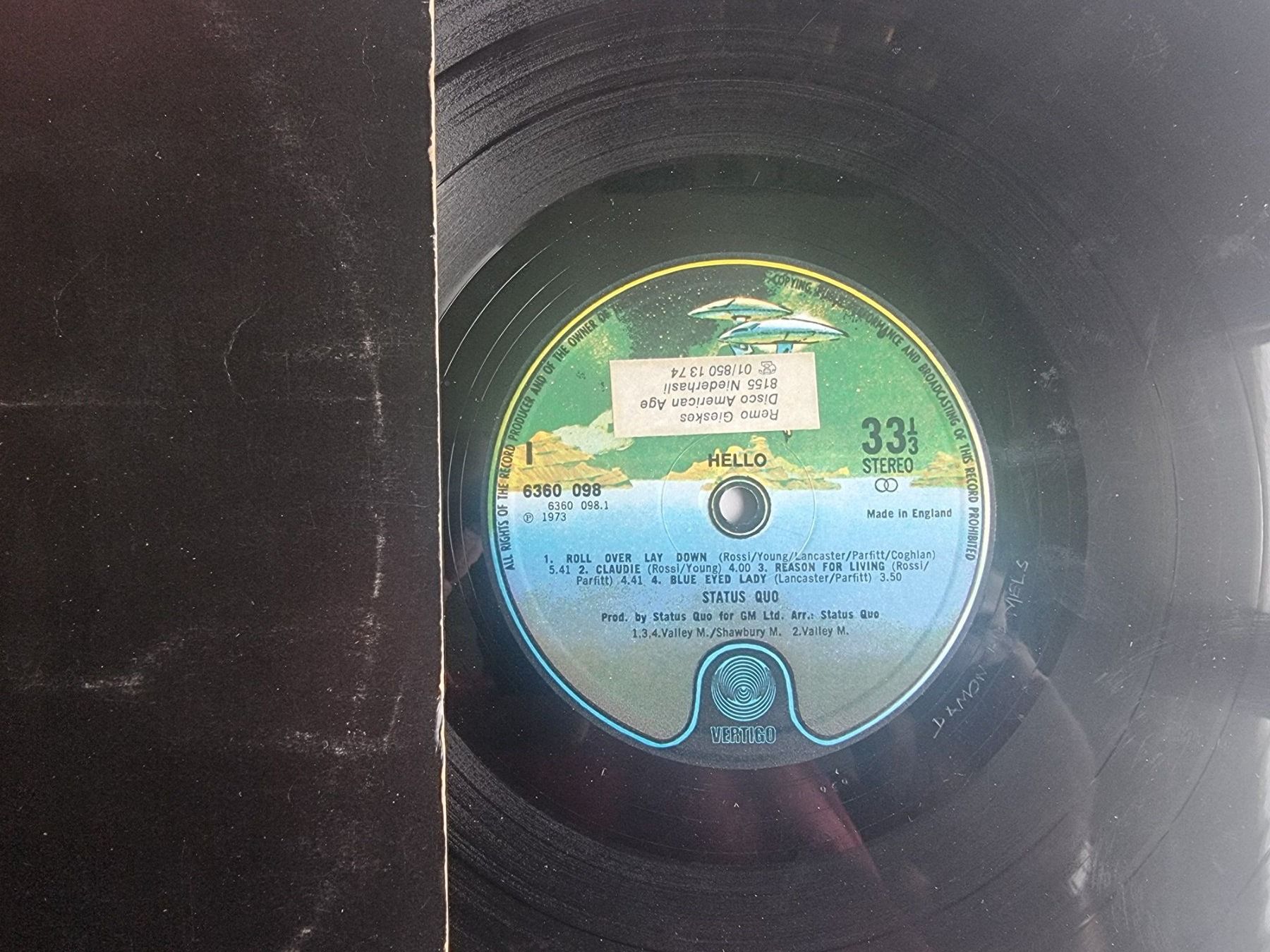 Schallplatten: LP Status Quo – Hello! – Gebraucht aus Schaffhausen von Kellerrassel 1