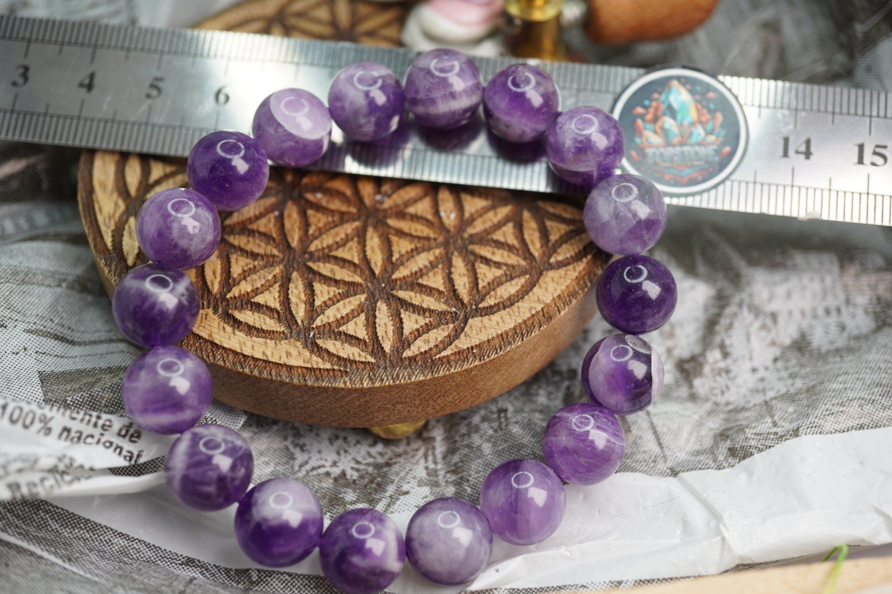 Bracciali & Braccialetti: Amethyst 10mm  Kugel Armband Gemischt    ab  1.-   Auktion – Nuovo e nell'imballaggio originale da Eschenbach SG venduto da topstone 3