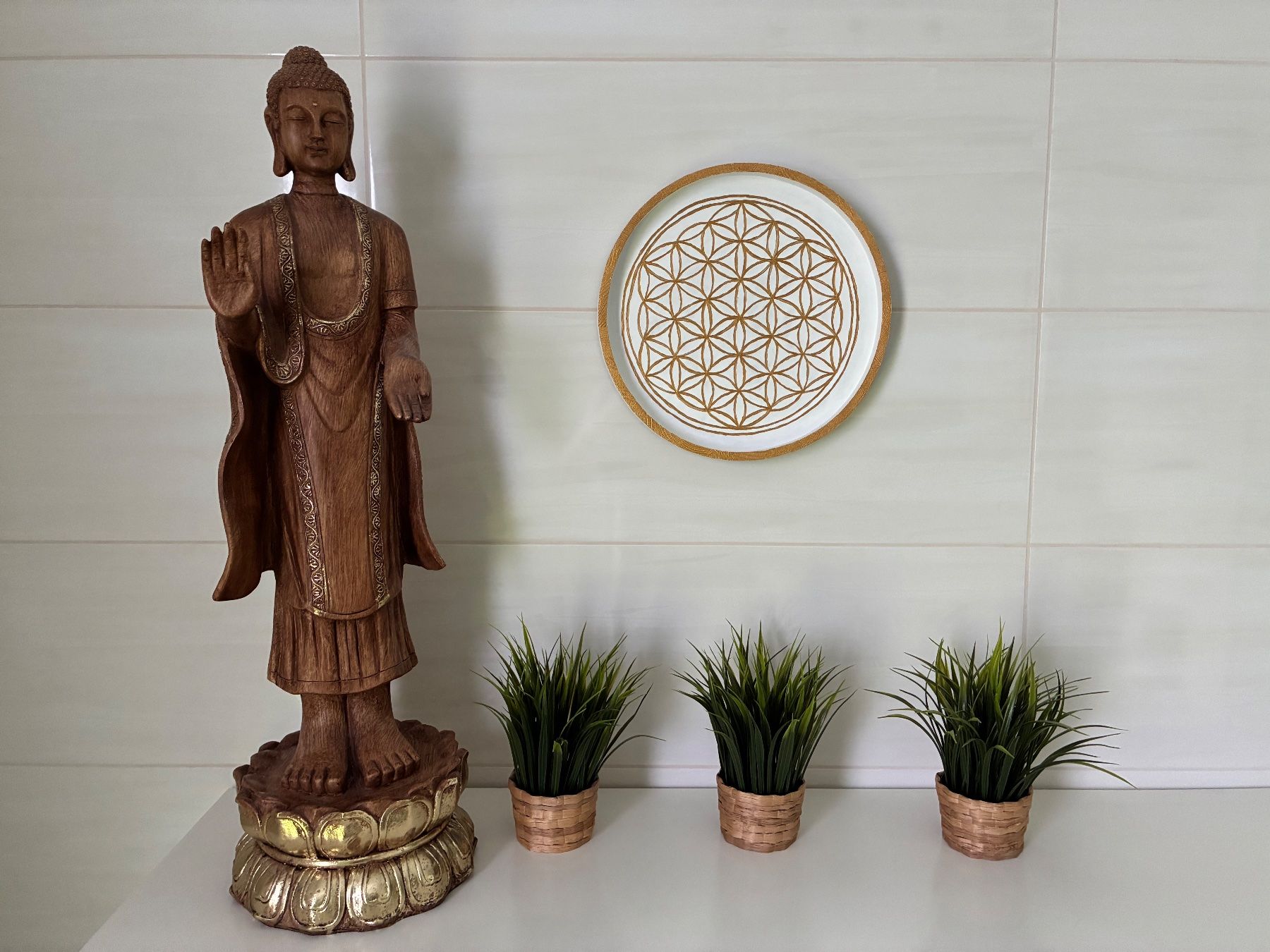 Foto & Immagini: Holzbild Blume des Lebens, handmade, 30cm – Usato da Frick venduto da sandra037 3