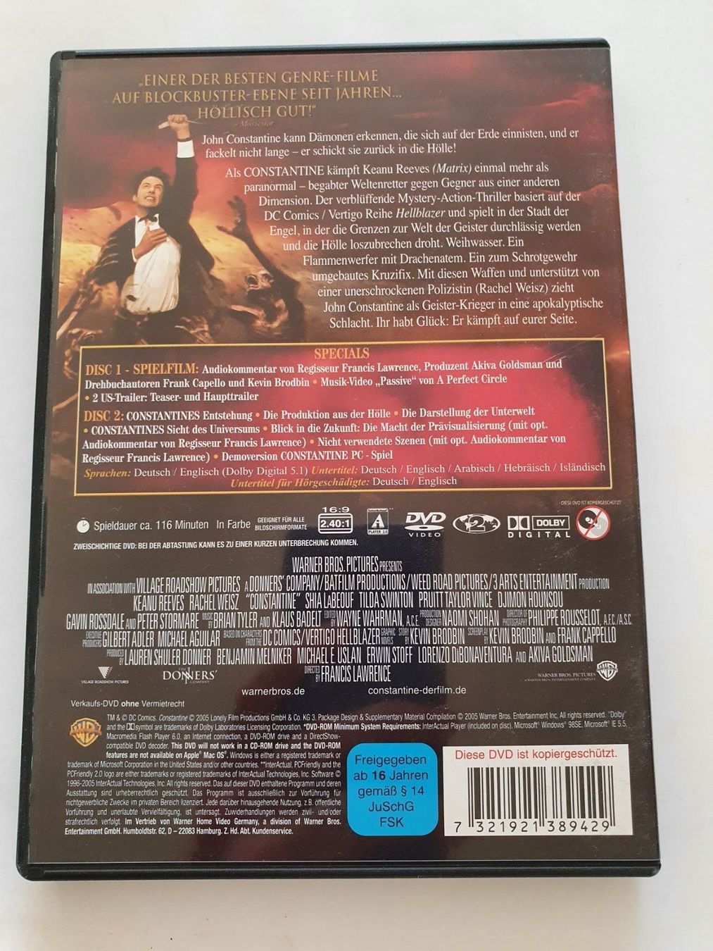 Tutti i DVDs: CONSTANTINE - Keanu Reeves – Usato da Oberdorf BL venduto da BaldenEagle 1