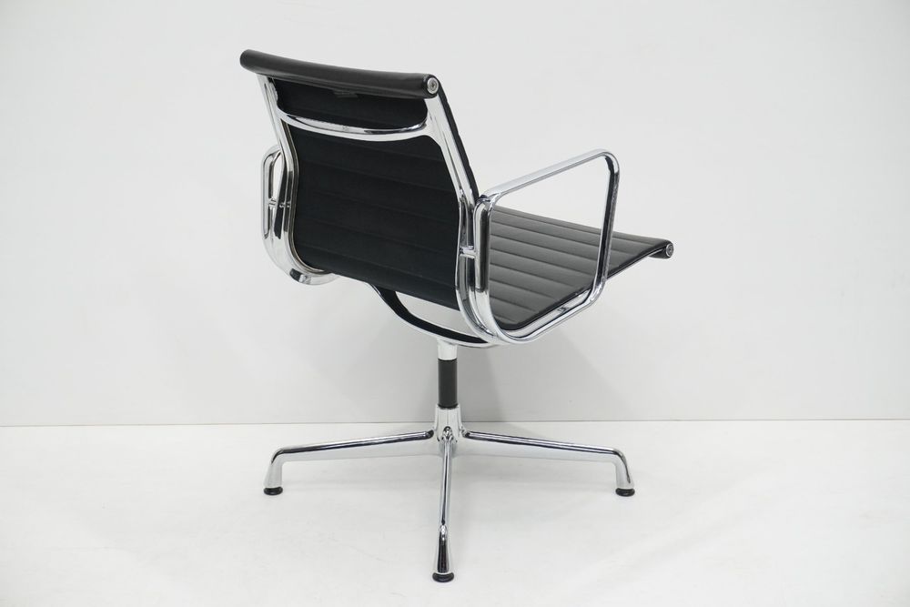 Original Vitra Eames Alu Chair EA107 EA108 Leder nero 5