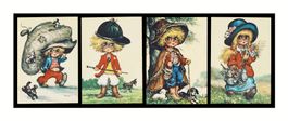 GAMINS - 1979 "Michel Thomas" (Lot de 4x C.P.)