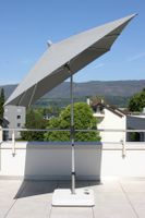 Glatz Alu-Twist 250x200 cm, grau & Rollsockel 55 kg