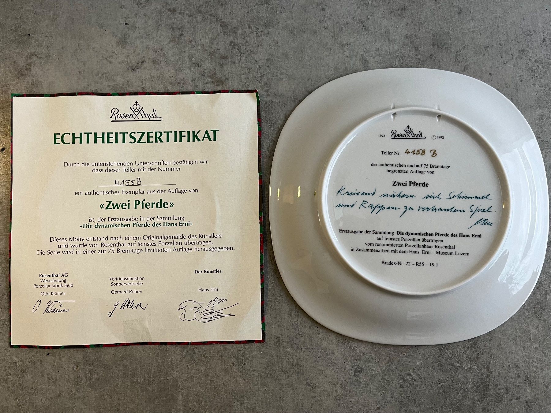 Rosenthal Piatti: 2 ROSENTHAL Hans Erni Sammelteller – Nuovo (secondo la descrizione) da Zollikofen venduto da spunk65 6