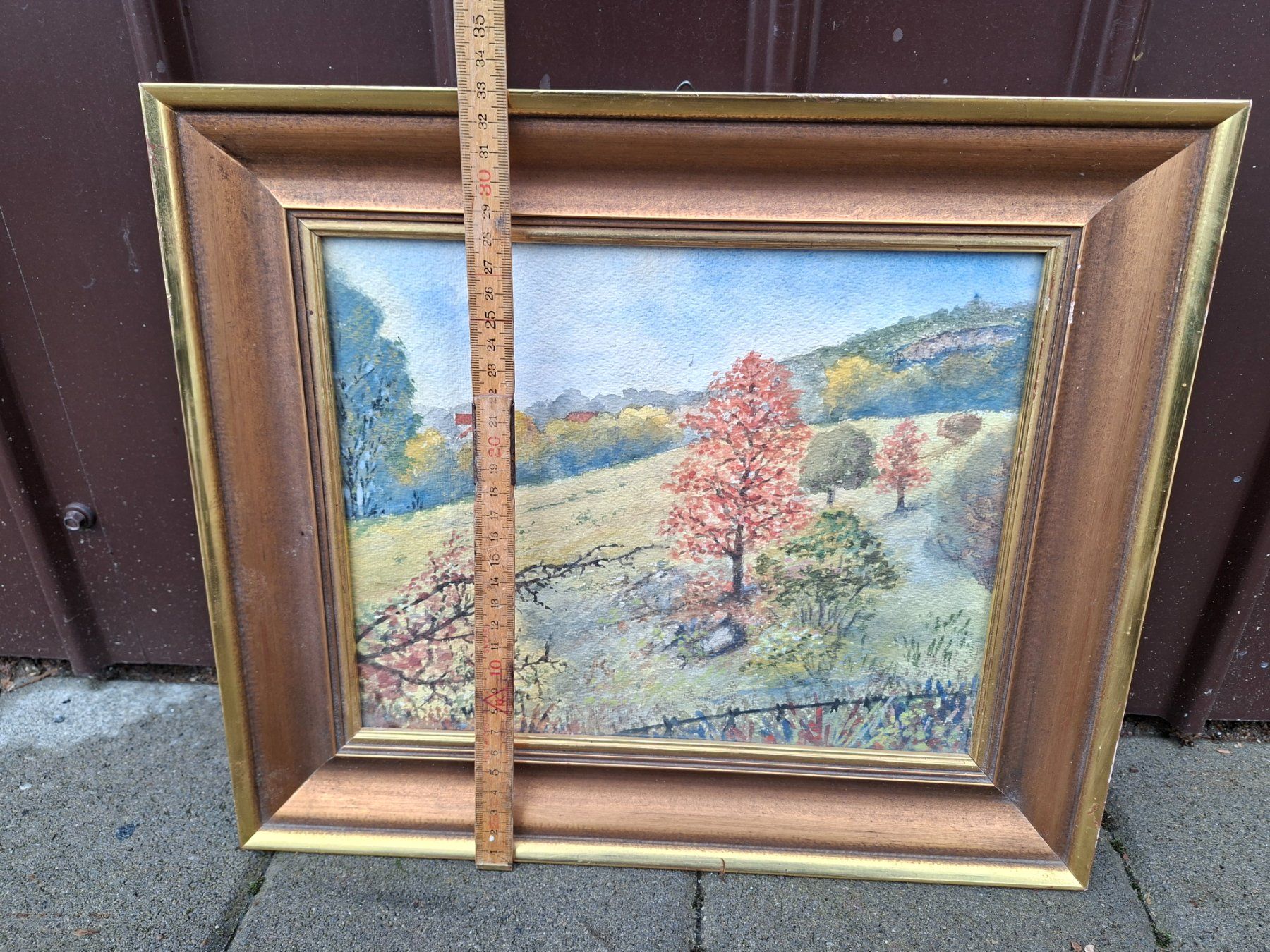 Tableaux: Herbstliches Ölgemälde im Goldrahmen, . – D'occasion à Schaffhausen par meteor7 2