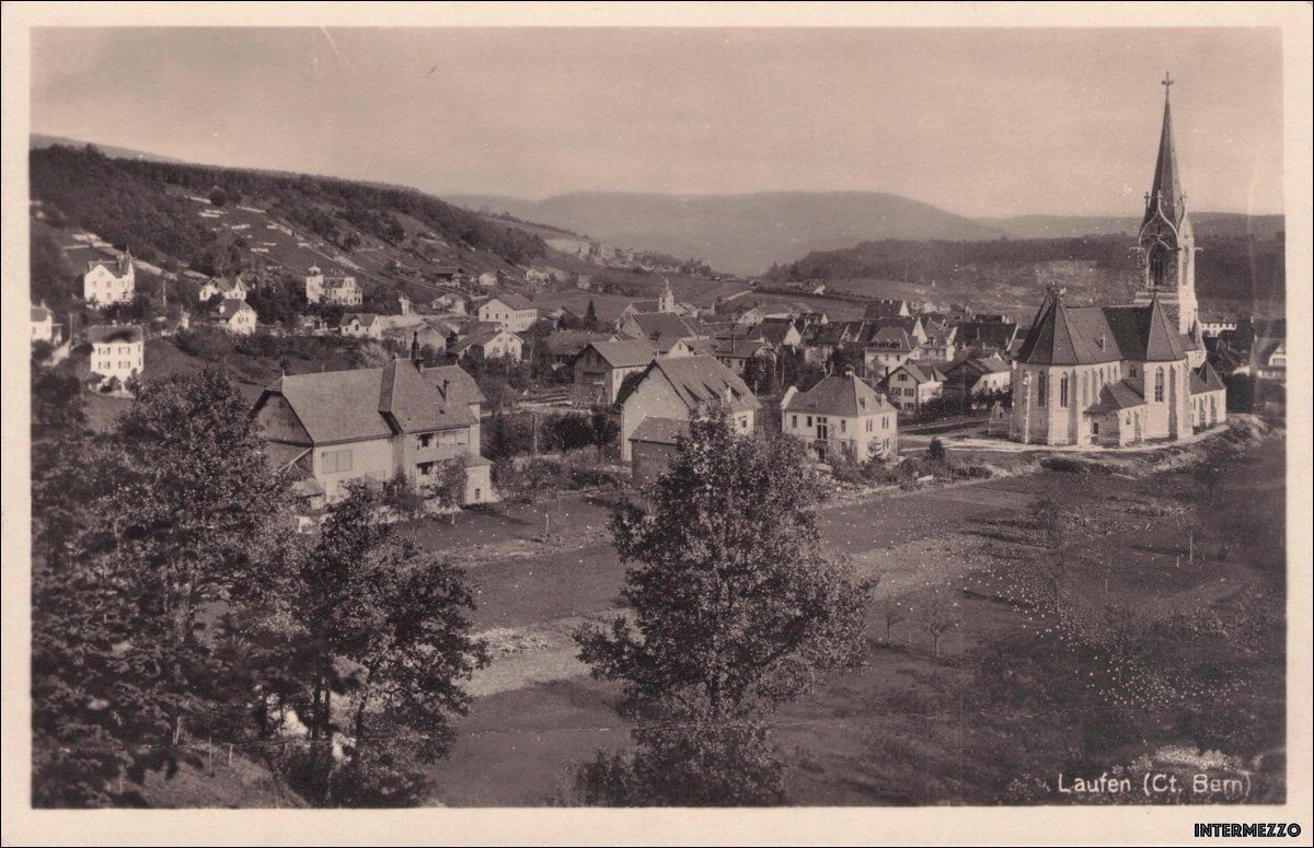 Cartes postales: Laufen // Kirche ca. 1930 ehemals Katon Bern – D'occasion à Basel par intermezzo12