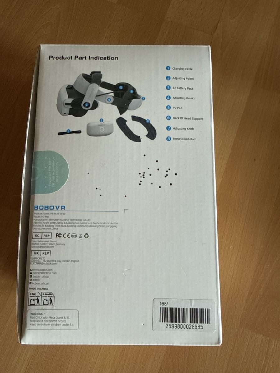Supporti a parete: BOBOVR M3 PRO Head Strap neu – Nuovo (secondo la descrizione) da Flumenthal venduto da bnc_master 1