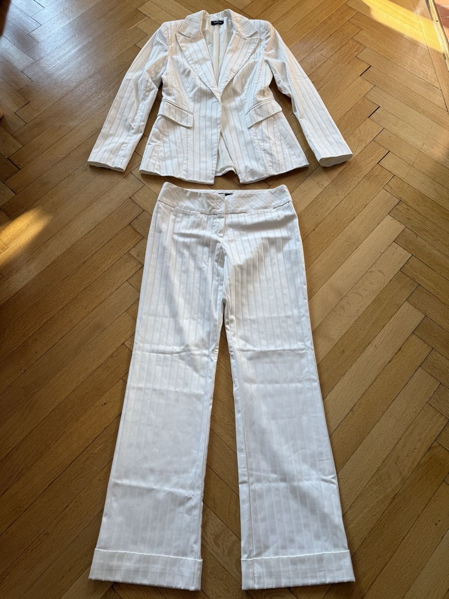 Jacken: Veste blanche de tailleur / blazer rayé Sinequanone T.38 – Gebraucht aus Lausanne von Stephaniesdressing 5