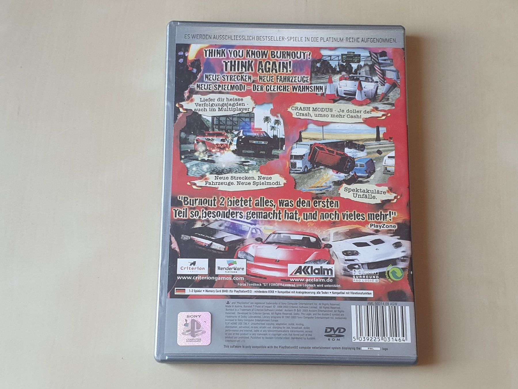 Sony Giochi: Burnout 2 – Usato da Stansstad venduto da collectorsshop 1