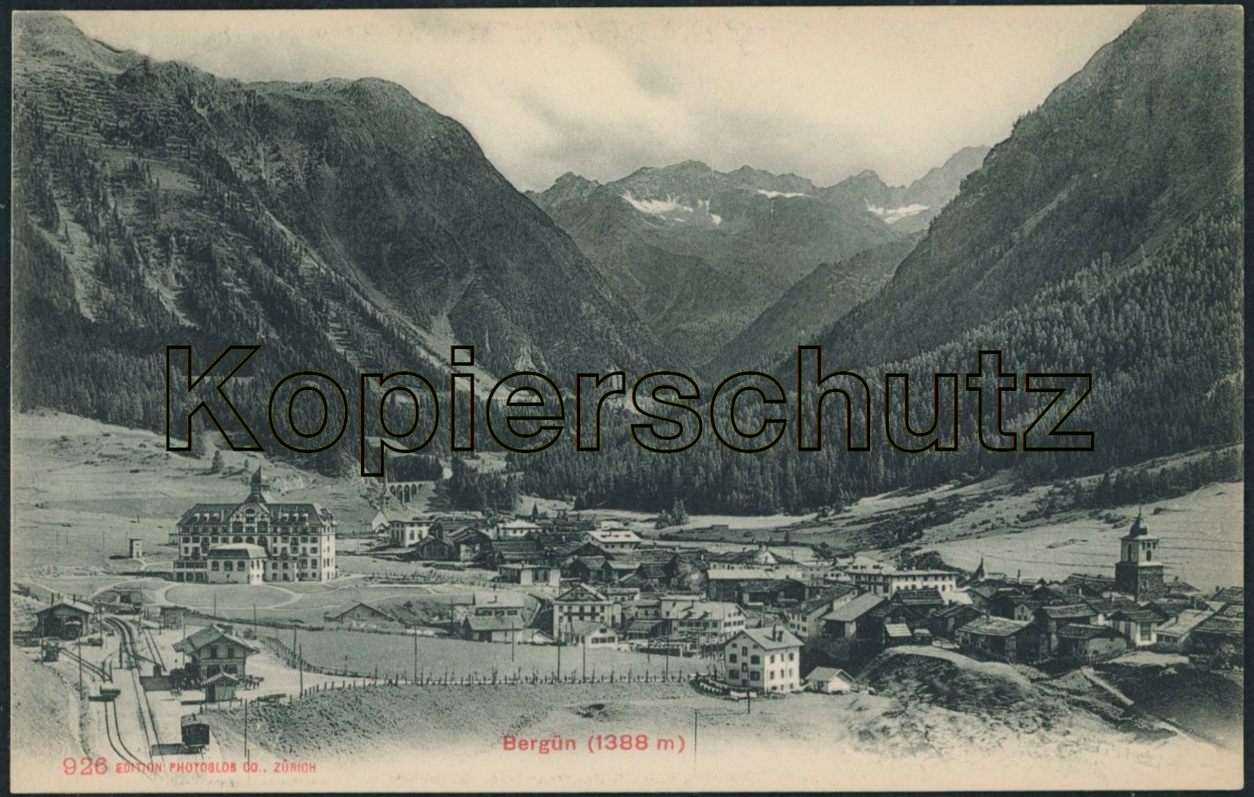 Cartoline postali: GR Bergün - Bahnhof - Albula Rhätische Bahn RhB – Nuovo (secondo la descrizione) da Schindellegi venduto da leecollect
