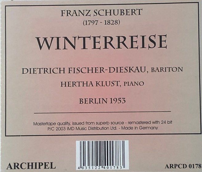 CDs: Schubert - Winterreise (Fischer-Dieskau) – Gebraucht aus Grüningen von azulblanco 1