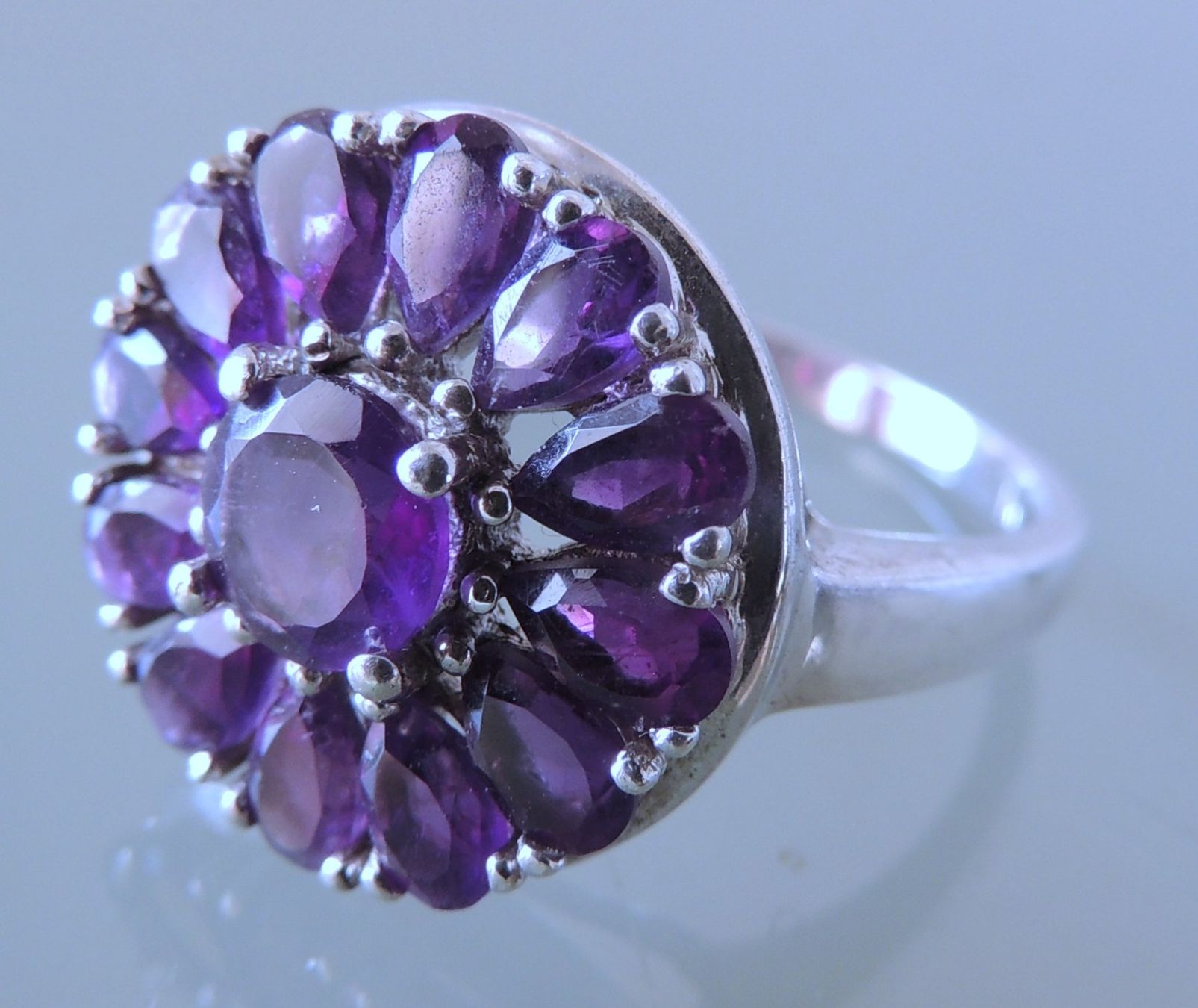 Anelli: HARRY IVENS Silber 925 Amethyst Fingerring Gr. 60 – Usato da Waldenburg venduto da schaller707 1