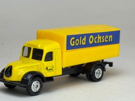 GB- wie Grell Werbemodell Magirus Gold Ochsen
