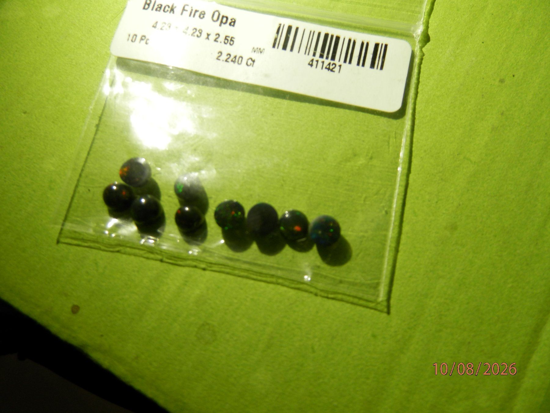 Pietre preziose: LOT 9x Black OPAL 2carat – Nuovo (secondo la descrizione) da Gals venduto da Vivelesencheres 3
