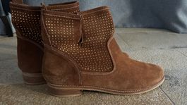 Leder veloure Stiefeletten, 45
