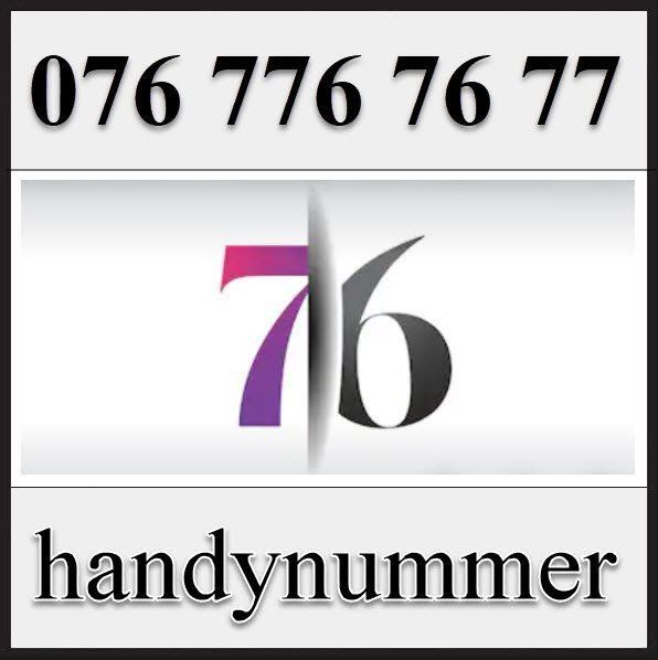 Handynummer, Telefonnummer, VIP Nummer, 076 776 76 77