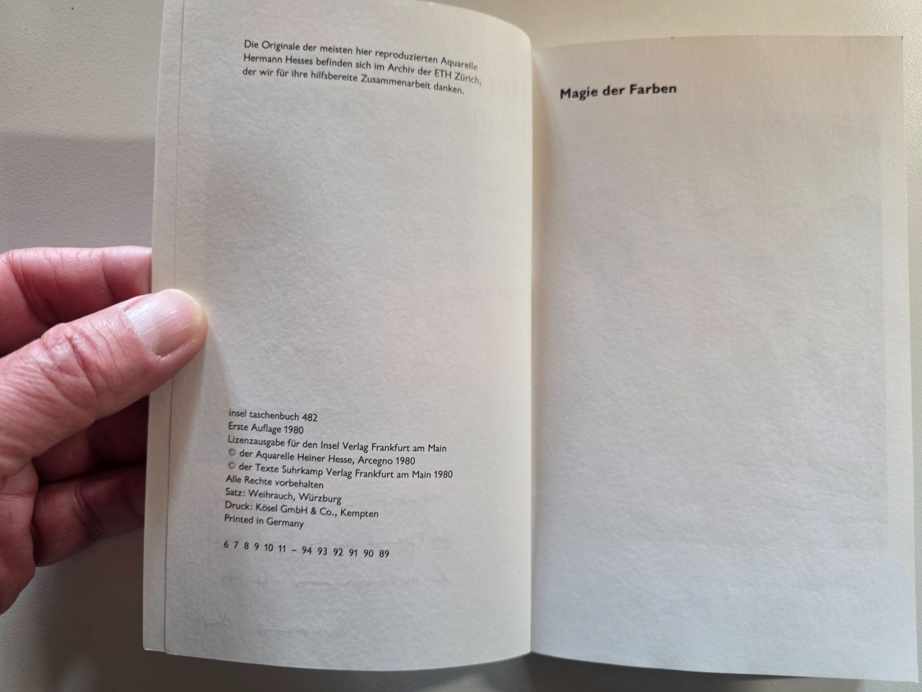 Libri: Hermann Hesse - Magie der Farbe - 1980 – Usato da Walterswil BE venduto da Lonitti 3