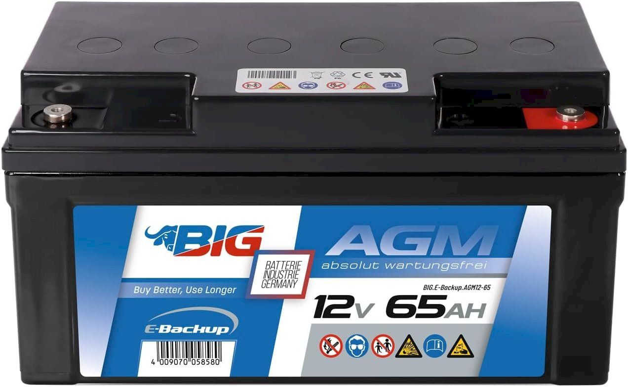 Batterie: BIG E-Backup AGM 12V 65Ah – Nuovo e nell'imballaggio originale da Bottighofen venduto da zaap