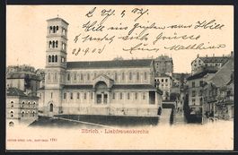 AK Zürich, Liebfrauenkirche, 1902