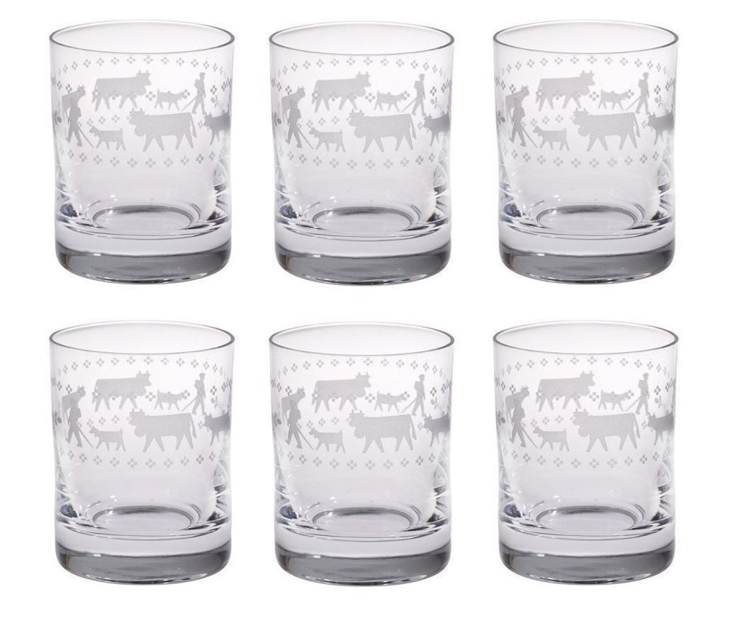 Bicchieri: STEINLIN 6 Stk. Schnapsglas Alpaufzug – Nuovo e nell'imballaggio originale da Kägiswil venduto da pebart
