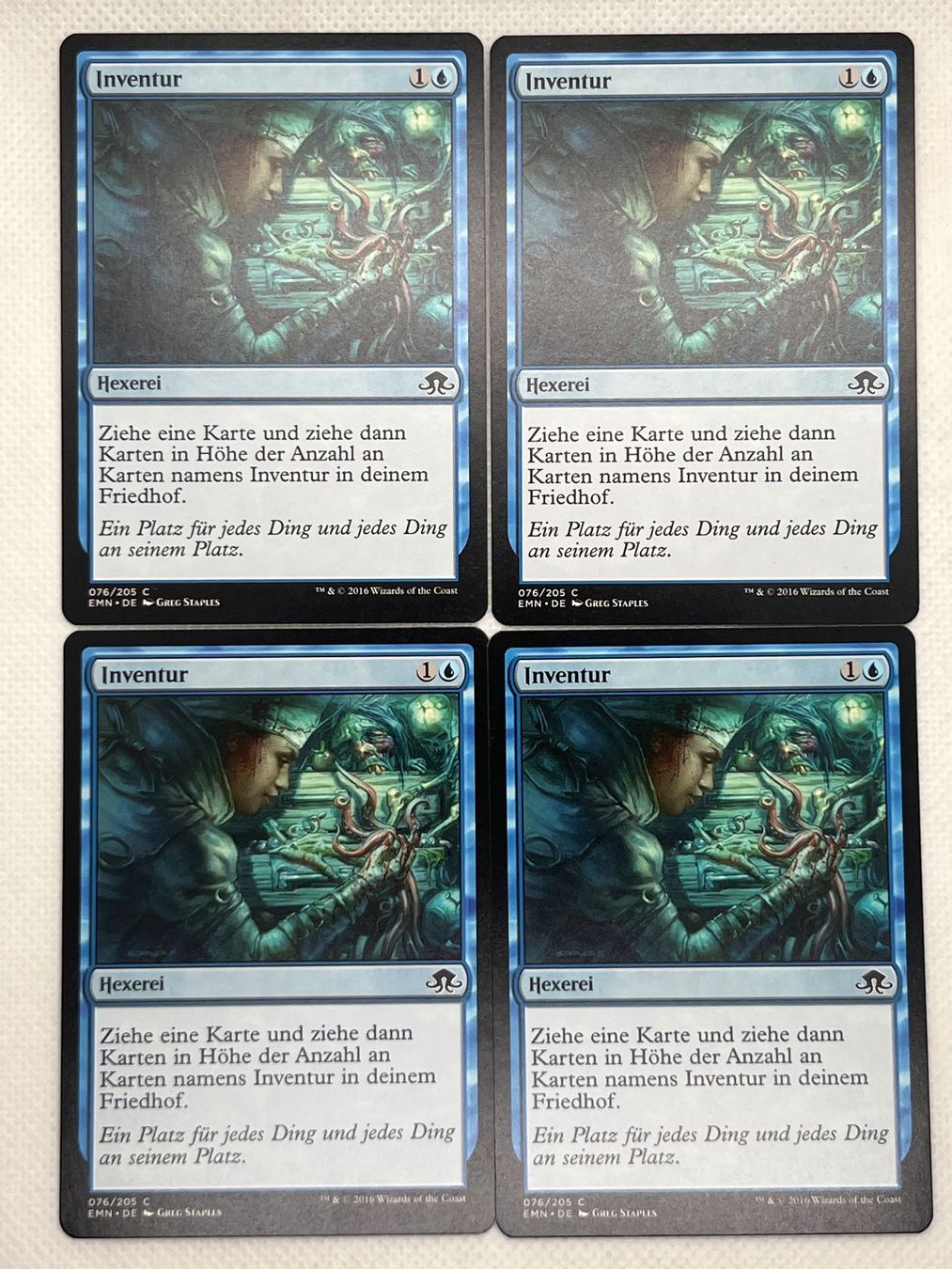 Magic The Gathering Sammelbilder & Trading cards: MTG Inventur EMN 076 Deutsch Common 4x – Gebraucht aus Hinterkappelen von Kim1992