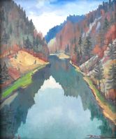 Le Doubs (1960) - tableau de Roger Vuillem