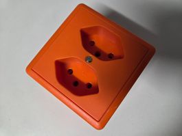 AP 2xT13 Steckdose 2 x T13 2xTyp13 Feller orange