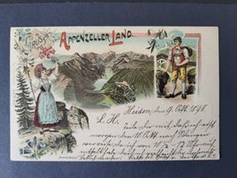 1898, Postkarte von Heiden nach Zürich