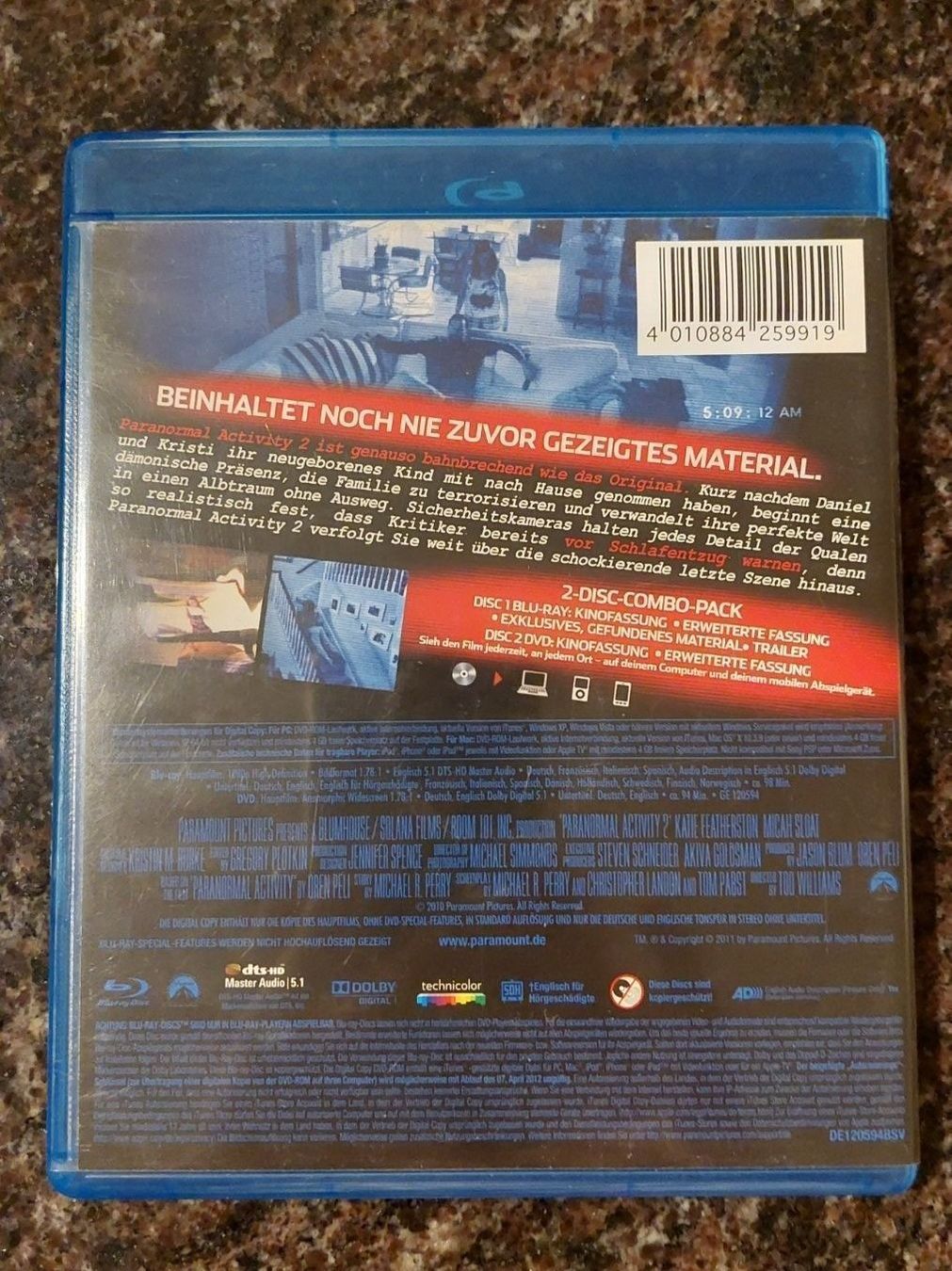Tutti i DVDs: Blu-ray Paranormal activity 2 – Usato da Erlinsbach venduto da pfunky 1