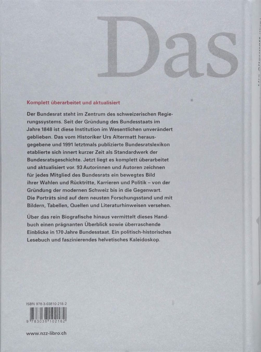Libri: Das Bundesratslexikon - Urs Altermatt/NZZ Libro – Nuovo (secondo la descrizione) da Volketswil venduto da Happy-Stuff 1