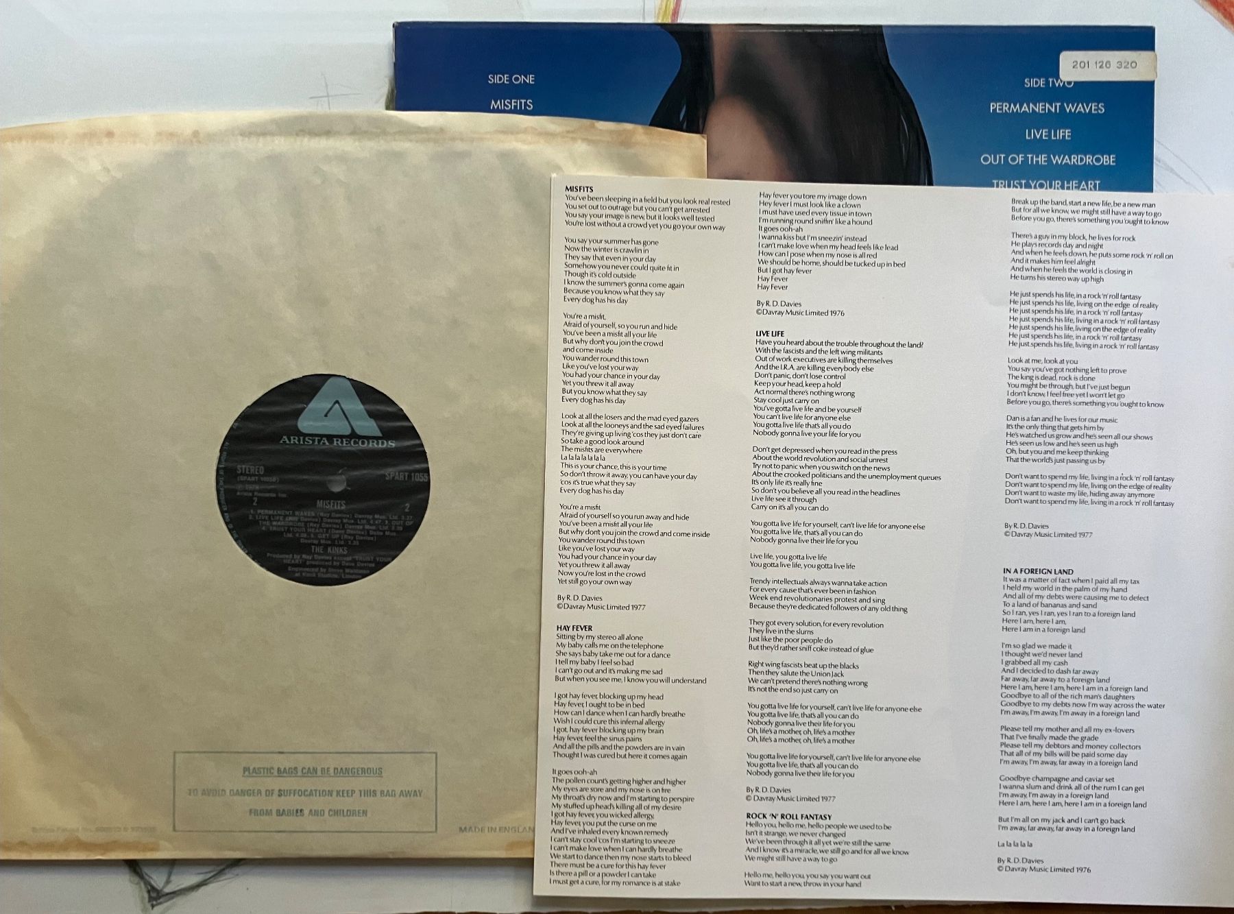 Schallplatten: The Kinks Misfits LP UK Original mit Textbogen – Neu (gemäss Beschreibung) aus Basel von Gholb 2