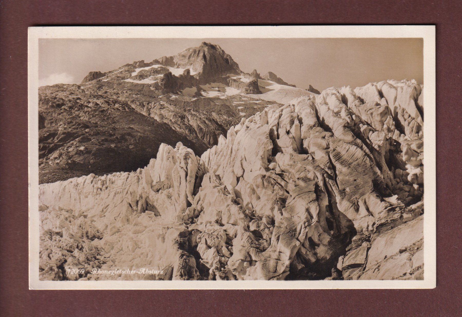 Ansichtskarten: RHONEGLETSCHER - Absturz - 1926 – Gebraucht aus Pully von nicecards-shop
