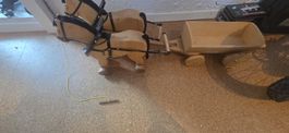 Holz Pferde mit Wagen