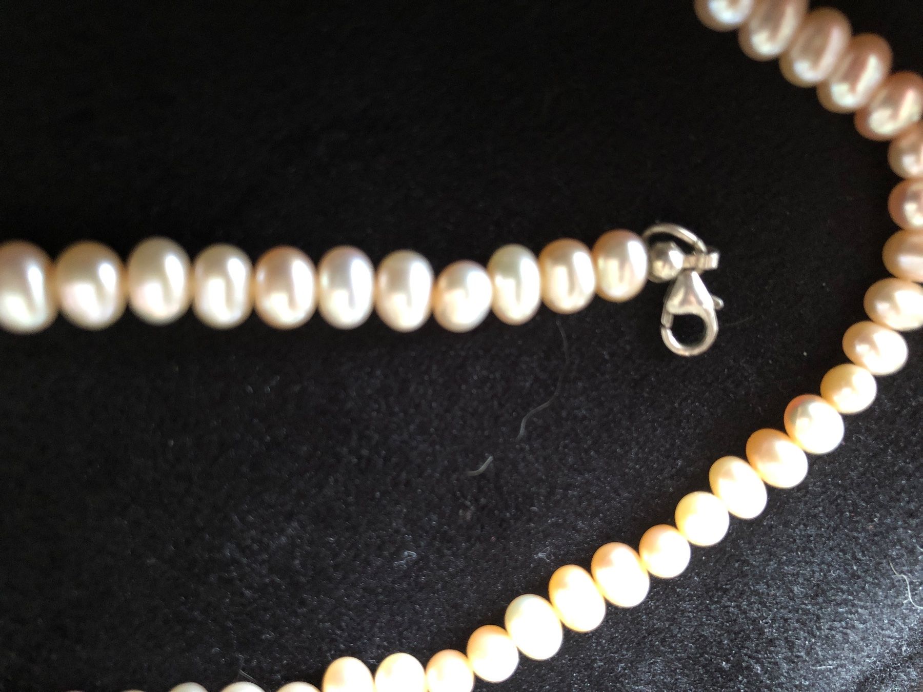 Fein Ketten: Echt Perlenkette Collier Perlen  mit Silber Verschluss925 – Gebraucht aus Läufelfingen von Original100 6