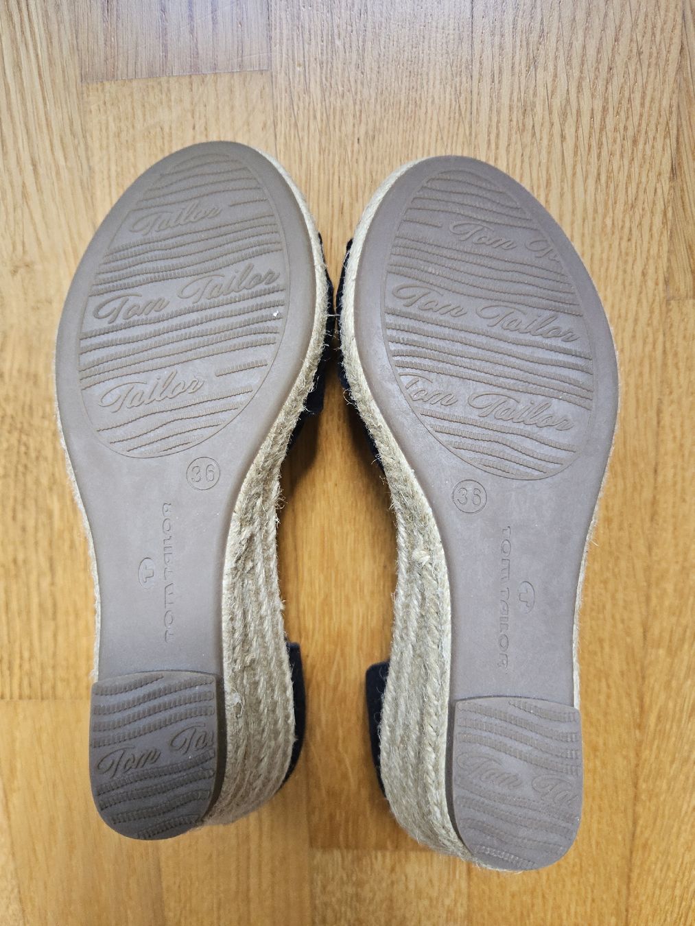 Tom Tailor Scarpe da donna: Tom Tailor Espadrille Wedge Sandals - EU 36 - Navy Blue – Nuovo (secondo la descrizione) da Urdorf venduto da msl_j9th 1