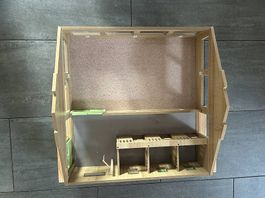 Manège en bois pour chevaux (de la taille des Schleich)
