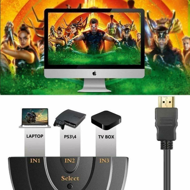 Adattatori: HDMI 3in1 Splitter Verteiler Restposten – Nuovo (secondo la descrizione) da Kirchdorf AG venduto da Lionstein 2