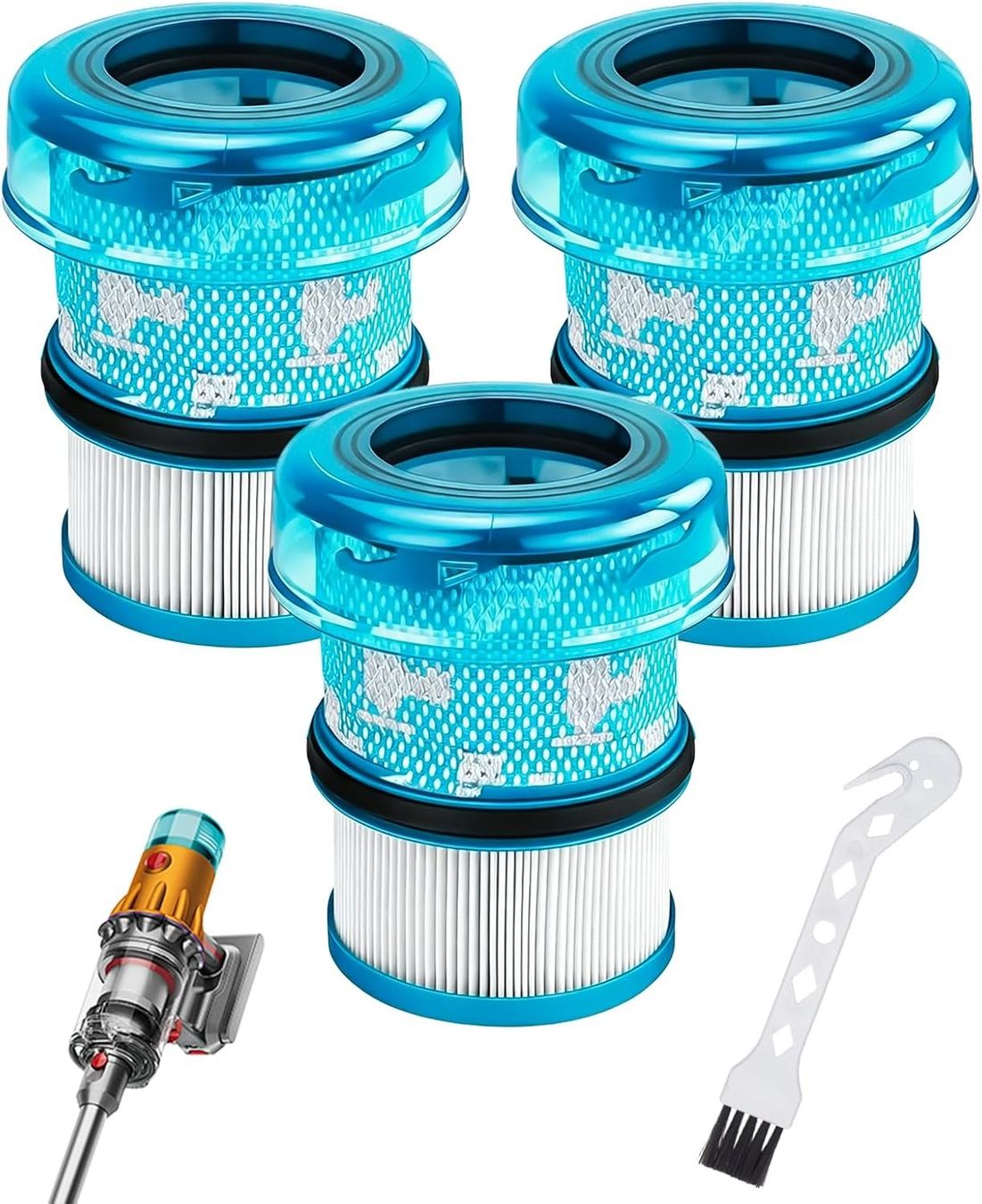 Dyson Altro per la casa: Dyson V16 HEPA Ersatzfilter 3er Set kompatibel – Nuovo e nell'imballaggio originale da Suhr venduto da SchnapperCH