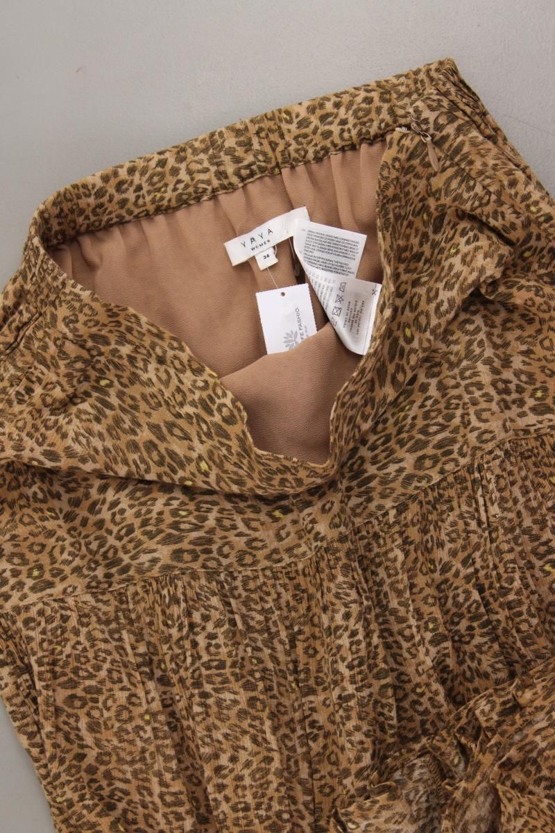 Röcke: YAYA Maxirock Gr. 34 mit Tierdruck braun – Gebraucht aus Neustadt an der Waldnaab von SecondLifeFashion 1