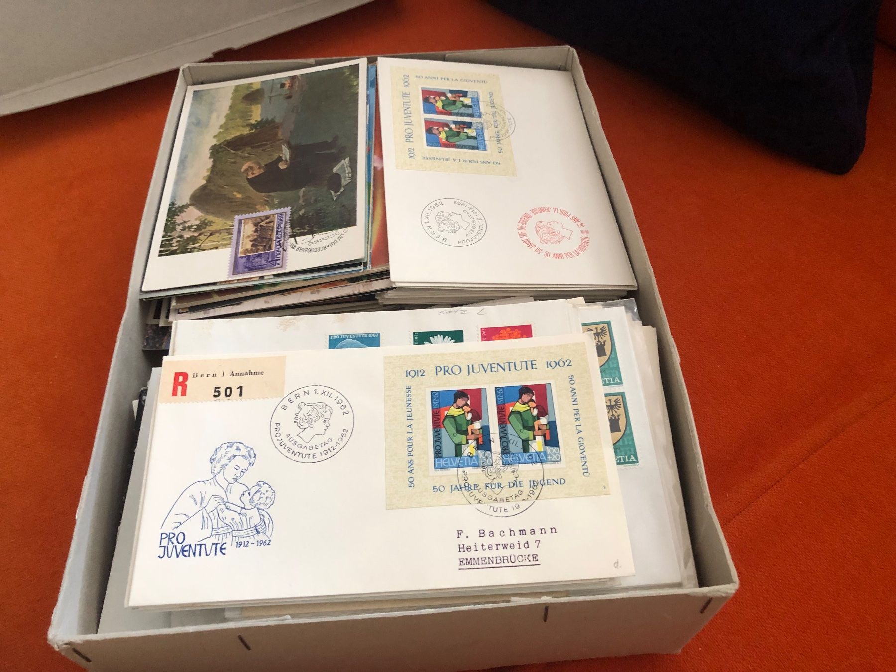 Alle Briefmarken: Wunderschachtel 3 mit BRIEFMARKEN – Gebraucht aus Lufingen von Rac0 7