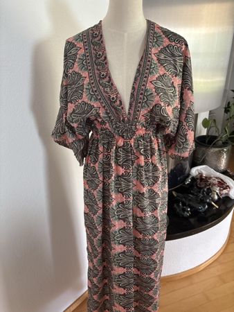 Kleid Boho Print Viskose Seide Grösse FREE/UNICA