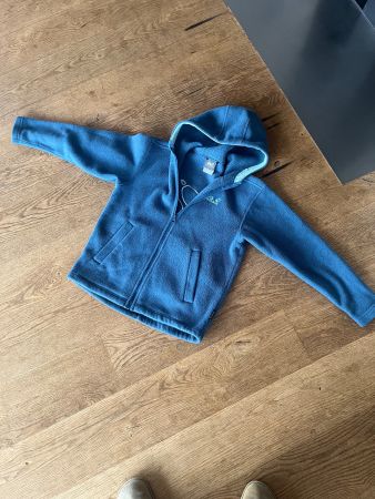 Jack Wolfskin Fleecejacke blau mit Kapuze gebraucht